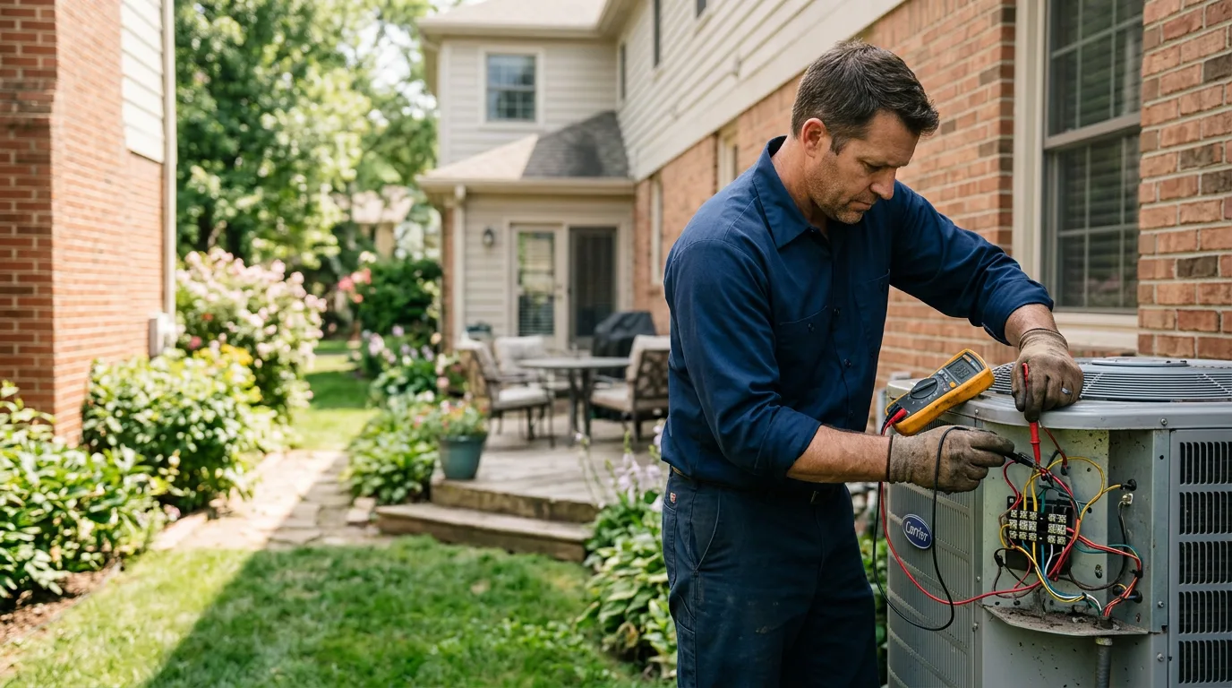 HVAC technician working near Livermore Falls, ME